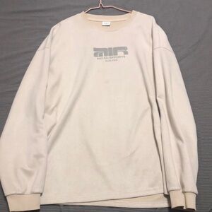 Men's white loose long sleeves